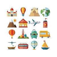 Travel Icon Set Collection for Documents, Websites and Mobile Applications vector