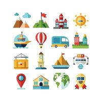 Travel Icon Set Collection for Documents, Websites and Mobile Applications vector