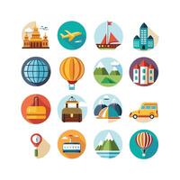 Travel Icon Set Collection for Documents, Websites and Mobile Applications vector