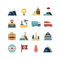 Travel Icon Set Collection for Documents, Websites and Mobile Applications vector