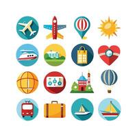Travel Icon Set Collection for Documents, Websites and Mobile Applications vector