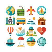 Travel Icon Set Collection for Documents, Websites and Mobile Applications vector