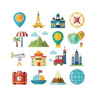 Travel Icon Set Collection for Documents, Websites and Mobile Applications vector