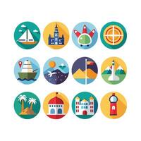 Travel Icon Set Collection for Documents, Websites and Mobile Applications vector