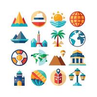 Travel Icon Set Collection for Documents, Websites and Mobile Applications vector