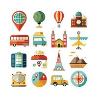 Travel Icon Set Collection for Documents, Websites and Mobile Applications vector