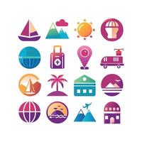 Travel Icon Set Collection for Documents, Websites and Mobile Applications vector