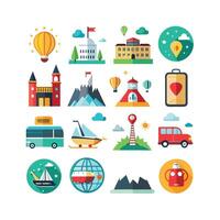 Travel Icon Set Collection for Documents, Websites and Mobile Applications vector