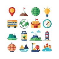 Travel Icon Set Collection for Documents, Websites and Mobile Applications vector