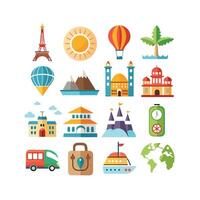Travel Icon Set Collection for Documents, Websites and Mobile Applications vector