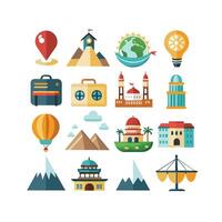 Travel Icon Set Collection for Documents, Websites and Mobile Applications vector