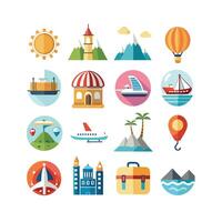 Travel Icon Set Collection for Documents, Websites and Mobile Applications vector