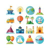 Travel Icon Set Collection for Documents, Websites and Mobile Applications vector