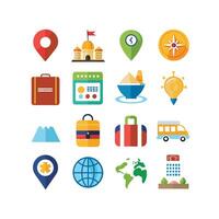 Travel Icon Set Collection for Documents, Websites and Mobile Applications vector