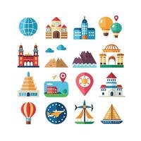Travel Icon Set Collection for Documents, Websites and Mobile Applications vector
