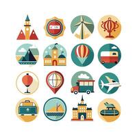 Travel Icon Set Collection for Documents, Websites and Mobile Applications vector