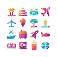 Travel Icon Set Collection for Documents, Websites and Mobile Applications vector