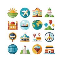 Travel Icon Set Collection for Documents, Websites and Mobile Applications vector