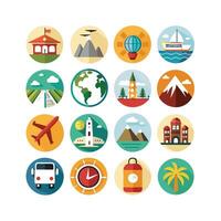 Travel Icon Set Collection for Documents, Websites and Mobile Applications vector