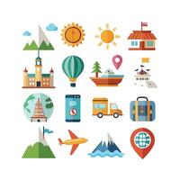 Travel Icon Set Collection for Documents, Websites and Mobile Applications vector