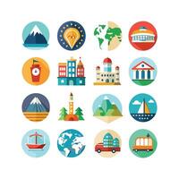 Travel Icon Set Collection for Documents, Websites and Mobile Applications vector