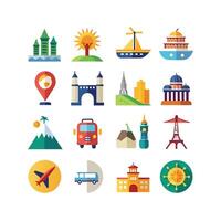 Travel Icon Set Collection for Documents, Websites and Mobile Applications vector
