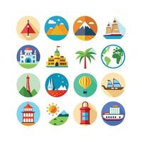 Travel Icon Set Collection for Documents, Websites and Mobile Applications vector