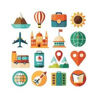 Travel Icon Set Collection for Documents, Websites and Mobile Applications vector