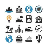 Travel Icon Set Collection for Documents, Websites and Mobile Applications vector