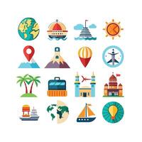Travel Icon Set Collection for Documents, Websites and Mobile Applications vector