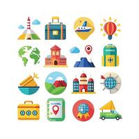 Travel Icon Set Collection for Documents, Websites and Mobile Applications vector