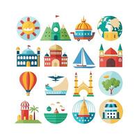 Travel Icon Set Collection for Documents, Websites and Mobile Applications vector
