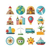 Travel Icon Set Collection for Documents, Websites and Mobile Applications vector