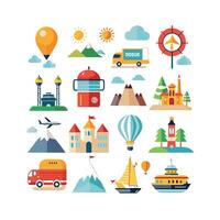 Travel Icon Set Collection for Documents, Websites and Mobile Applications vector
