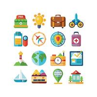Travel Icon Set Collection for Documents, Websites and Mobile Applications vector