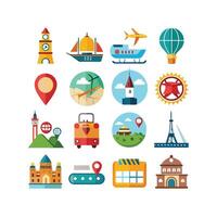 Travel Icon Set Collection for Documents, Websites and Mobile Applications vector