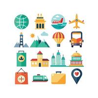Travel Icon Set Collection for Documents, Websites and Mobile Applications vector