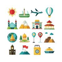 Travel Icon Set Collection for Documents, Websites and Mobile Applications vector