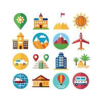 Travel Icon Set Collection for Documents, Websites and Mobile Applications vector