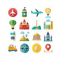 Travel Icon Set Collection for Documents, Websites and Mobile Applications vector