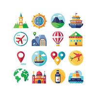 Travel Icon Set Collection for Documents, Websites and Mobile Applications vector