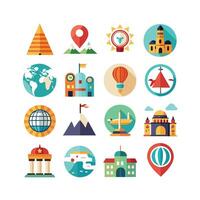 Travel Icon Set Collection for Documents, Websites and Mobile Applications vector