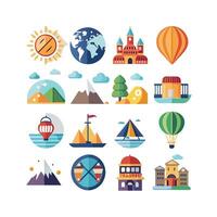 Travel Icon Set Collection for Documents, Websites and Mobile Applications vector