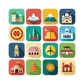 Travel Icon Set Collection for Documents, Websites and Mobile Applications vector
