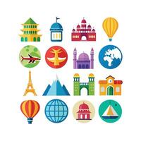 Travel Icon Set Collection for Documents, Websites and Mobile Applications vector
