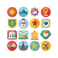 Travel Icon Set Collection for Documents, Websites and Mobile Applications vector