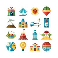 Travel Icon Set Collection for Documents, Websites and Mobile Applications vector
