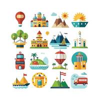 Travel Icon Set Collection for Documents, Websites and Mobile Applications vector