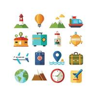 Travel Icon Set Collection for Documents, Websites and Mobile Applications vector