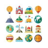 Travel Icon Set Collection for Documents, Websites and Mobile Applications vector